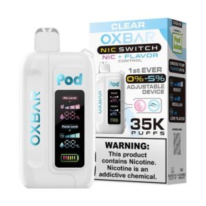 CLEAR - Oxbar Nic Switch 35K Puffs - Disposable Vape