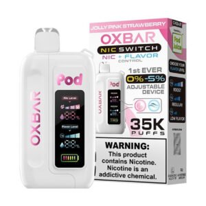 JOLLY PINK STRAWBERRY - Oxbar Nic Switch 35K Puffs - Disposable Vape