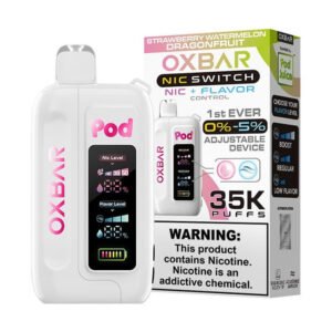 STRAW WTRMLN DRGN FRT - Oxbar Nic Switch 35K Puffs - Disposable Vape