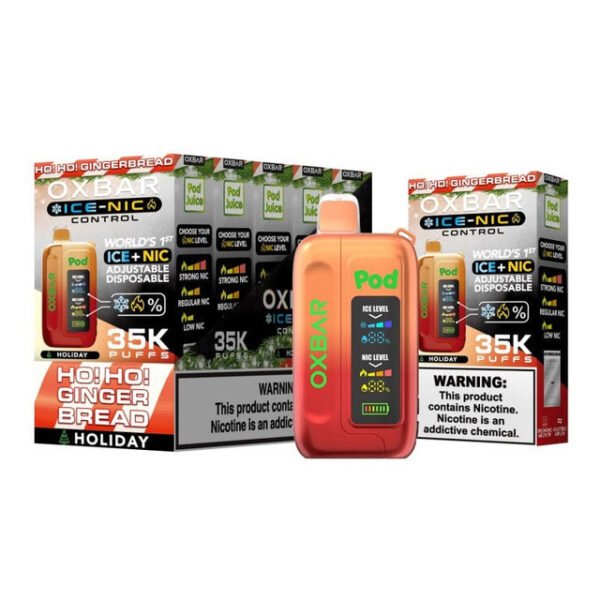 HO HO GINGERBREAD – OXBAR ICE-NIC CONTROL 35K Puffs – Disposable Vape