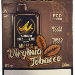 Virginia Tobacco (Turbo) - Mr Fog Nova 36K Puffs - Disposable Vape