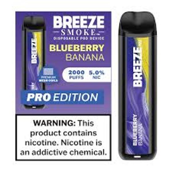 Blueberry Banana - Breeze Pro 2000 - Puffs - Disposable Vape