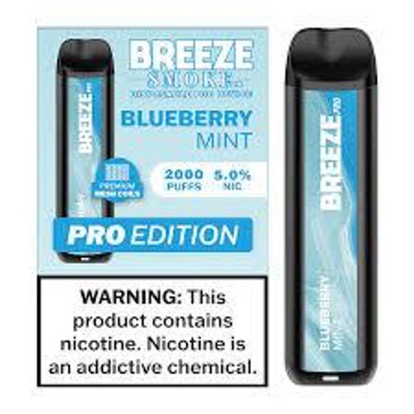 Blueberry Mint - Breeze Pro 2000 - Puffs - Disposable Vape