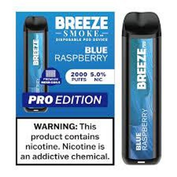 Blue Raspberry - Breeze Pro 2000 - Puffs - Disposable Vape