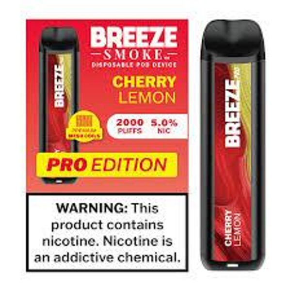 Cherry Lemon - Breeze Pro 2000 - Puffs - Disposable Vape
