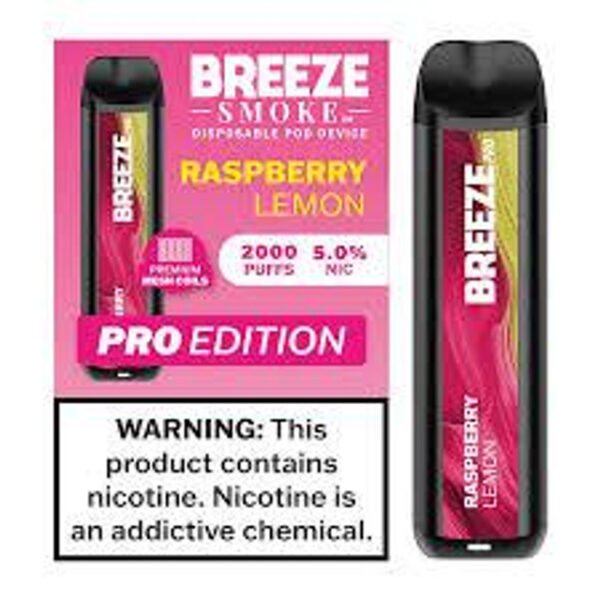 Raspberry Lemon - Breeze Pro 2000 - Puffs - Disposable Vape