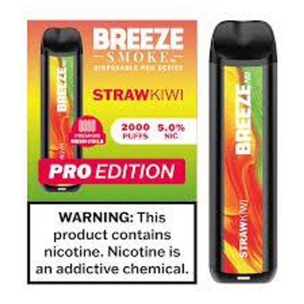 StrawKiwi - Breeze Pro 2000 - Puffs - Disposable Vape