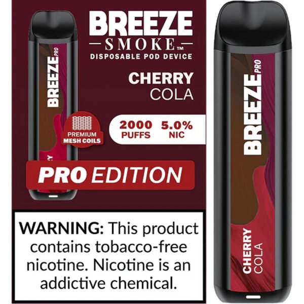 Cherry Cola - Breeze Pro 2000 - Puffs - Disposable Vape