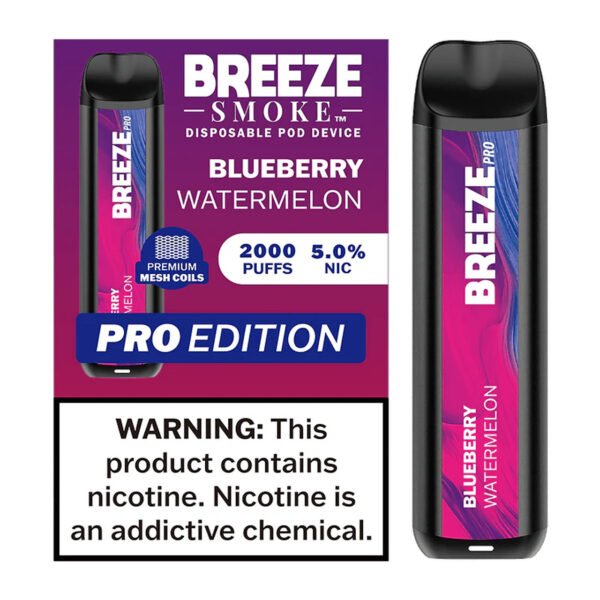 Blueberry Watermelon - Breeze Pro 2000 - Puffs - Disposable Vape