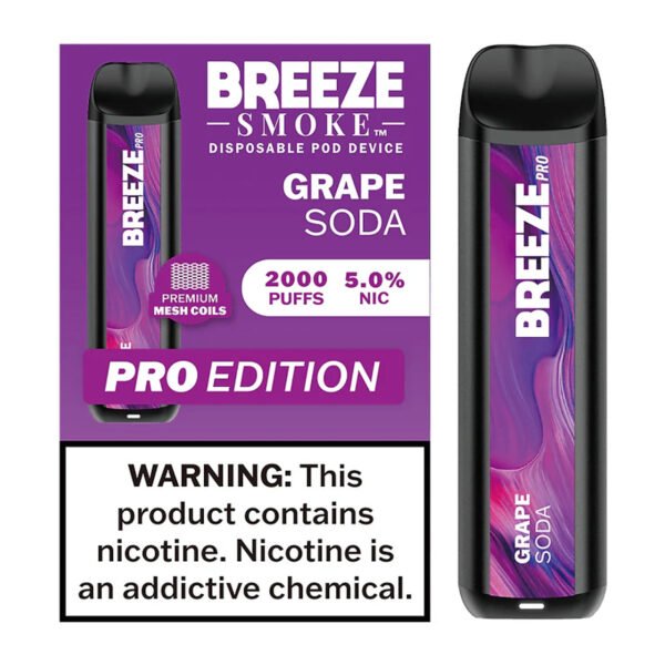 Grape Soda - Breeze Pro 2000 - Puffs - Disposable Vape