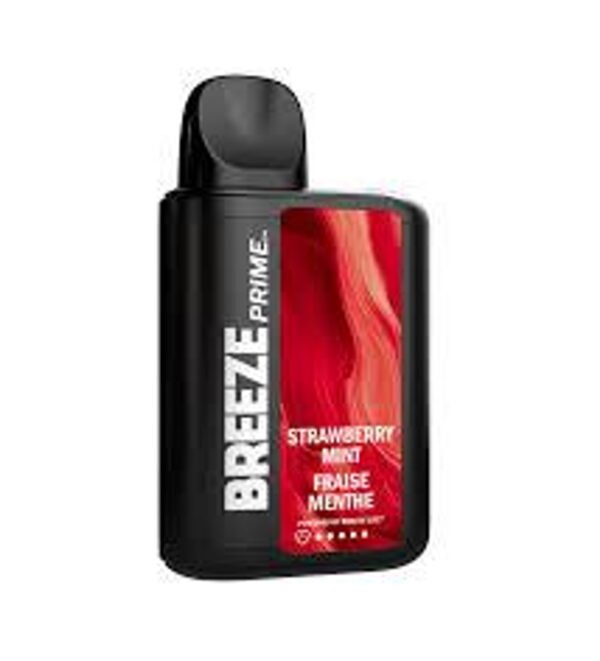 Strawberry Mint - Breeze Prime 6000 - Puffs - Disposable Vape
