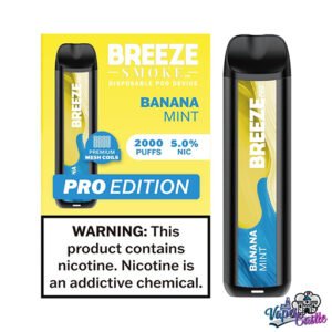 Banana Mint - Breeze Pro 2000 - Puffs - Disposable Vape
