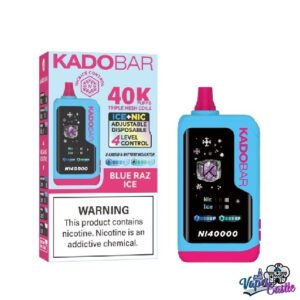 Blue Raz Ice - Kado Bar NI 40K Puffs – Ice+Nic Control - Disposable Vape