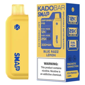 Blue Razz Lemon - Kado Bar Snap 25K Puffs - Disposable Pod (Addon Battery Not Included)
