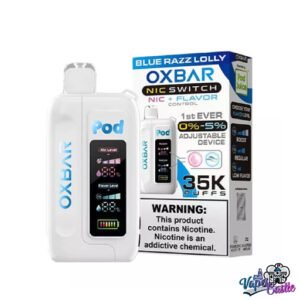 Blue Razz Lolly – OXBAR ICE-NIC CONTROL 35K Puffs – Disposable Vape