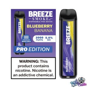 Blueberry Banana - Breeze Pro 2000 - Puffs - Disposable Vape