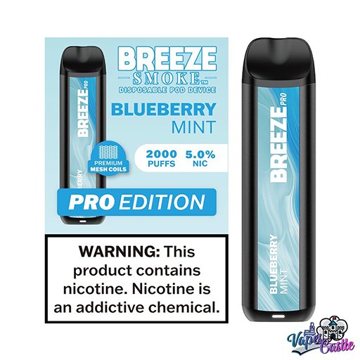 Blueberry Mint - Breeze Pro 2000 - Puffs - Disposable Vape