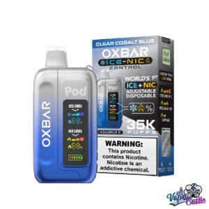 CLEAR COBALT BLUE – OXBAR ICE-NIC CONTROL 35K Puffs – Disposable Vape