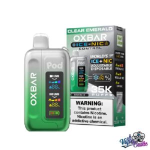 CLEAR EMERALD – OXBAR ICE-NIC CONTROL 35K Puffs – Disposable Vape