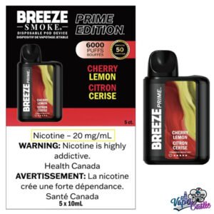 Cherry Lemon - Breeze Prime 6000 - Puffs - Disposable Vape