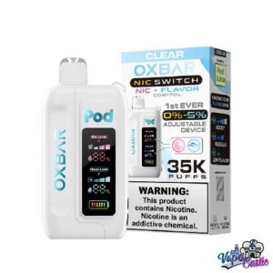 Clear – OXBAR ICE-NIC CONTROL 35K Puffs – Disposable Vape