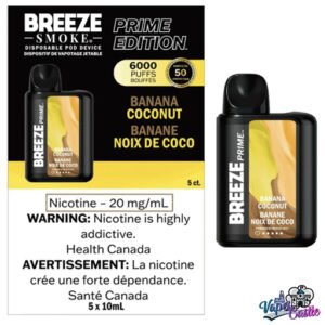 Coconut Banana - Breeze Prime 6000 - Puffs - Disposable Vape