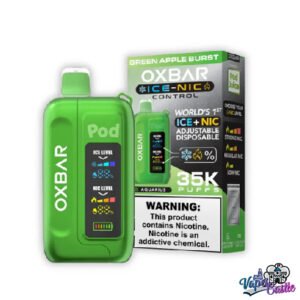 Green Apple Burst – OXBAR ICE-NIC CONTROL 35K Puffs – Disposable Vape