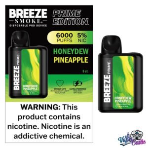 Honeydew Pineapple - Breeze Prime 6000 - Puffs - Disposable Vape