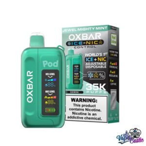 Jewel Mighty Mint – OXBAR ICE-NIC CONTROL 35K Puffs – Disposable Vape