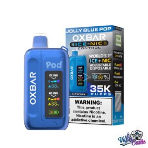 Jolly Blue Pop – OXBAR ICE-NIC CONTROL 35K Puffs – Disposable Vape