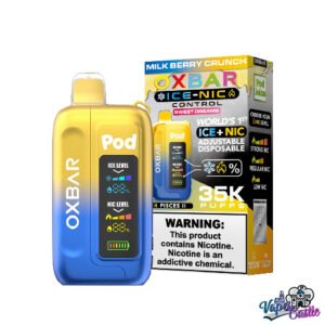 MILK BERRY CRUNCH – OXBAR ICE-NIC CONTROL 35K Puffs – Disposable Vape