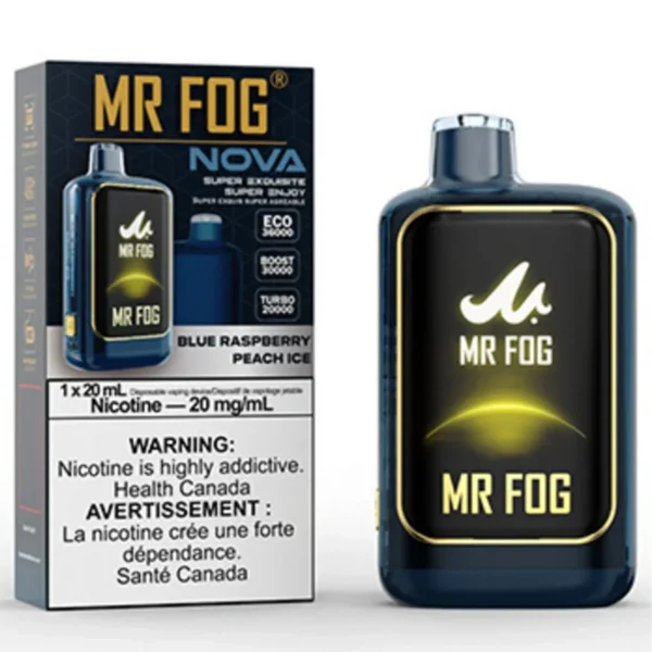 BLUE RASPBERRY PEACH ICE - Mr Fog Nova 36K Puffs - Disposable Vape