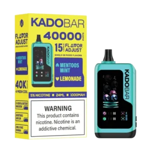 Mentoos Mint + Lemonade – Kado Bar NI 40K Puffs – Ice+Nic Control – Disposable Vape