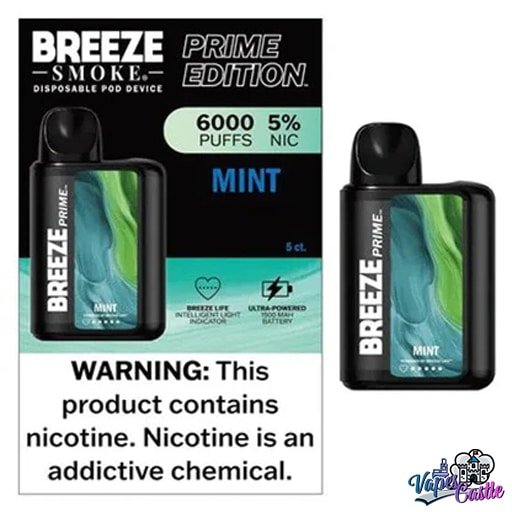 Buy Mint Breeze Prime 6000 Puff Vape | Vapes Castle