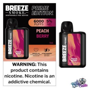 Peach Berry - Breeze Prime 6000 - Puffs - Disposable Vape