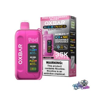 Pink Strawberry Burst – OXBAR ICE-NIC CONTROL 35K Puffs – Disposable Vape