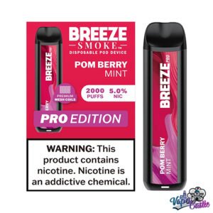 Pom Berry Mint - Breeze Pro 2000 - Puffs - Disposable Vape