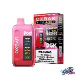 STRAWBERRY SPLASH – OXBAR ICE-NIC CONTROL 35K Puffs – Disposable Vape