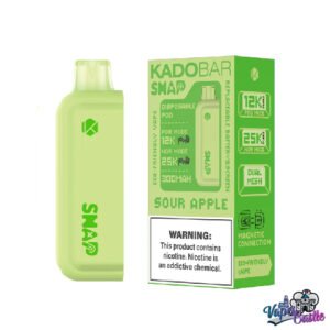 Sour Apple - Kado Bar Snap 25K Puffs - Disposable Pod (Addon Battery Not Included)