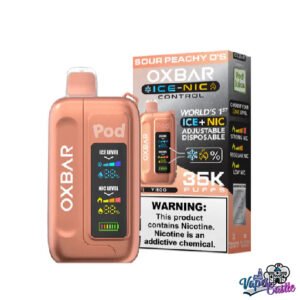 Sour Peachy O’s – OXBAR ICE-NIC CONTROL 35K Puffs – Disposable Vape