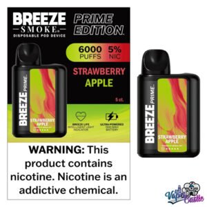 Strawberry Apple - Breeze Prime 6000 - Puffs - Disposable Vape