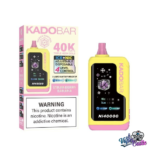 Strawberry Banana – Kado Bar NI 40K Puffs – Ice+Nic Control – Disposable Vape
