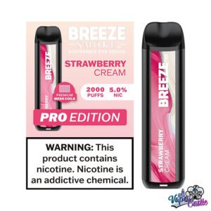 Strawberry Cream - Breeze Pro 2000 - Puffs - Disposable Vape