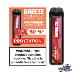 Strawberry Peach Mint - Breeze Pro 2000 - Puffs - Disposable Vape