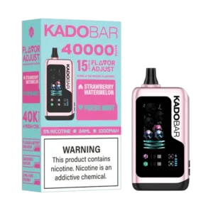 Strawberry Watermelon + Fresh Mint – Kado Bar NI 40K Puffs – Ice+Nic Control – Disposable Vape