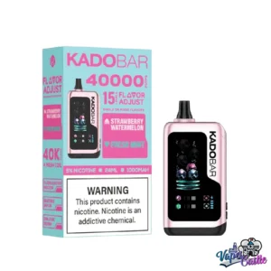 Strawberry Watermelon + Fresh Mint – Kado Bar NI 40K Puffs – Ice+Nic Control – Disposable Vape