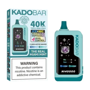 The Real Miami Mint – Kado Bar NI 40K Puffs – Ice+Nic Control – Disposable Vape
