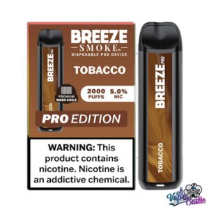 Tobacco - Breeze Pro 2000 - Puffs - Disposable Vape