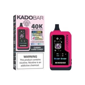 Cherry Hard Candy - Kado Bar NI 40K Puffs – Ice+Nic Control - Disposable Vape