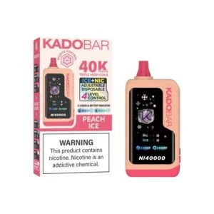 Peach Ice – Kado Bar NI 40K Puffs – Ice+Nic Control – Disposable Vape